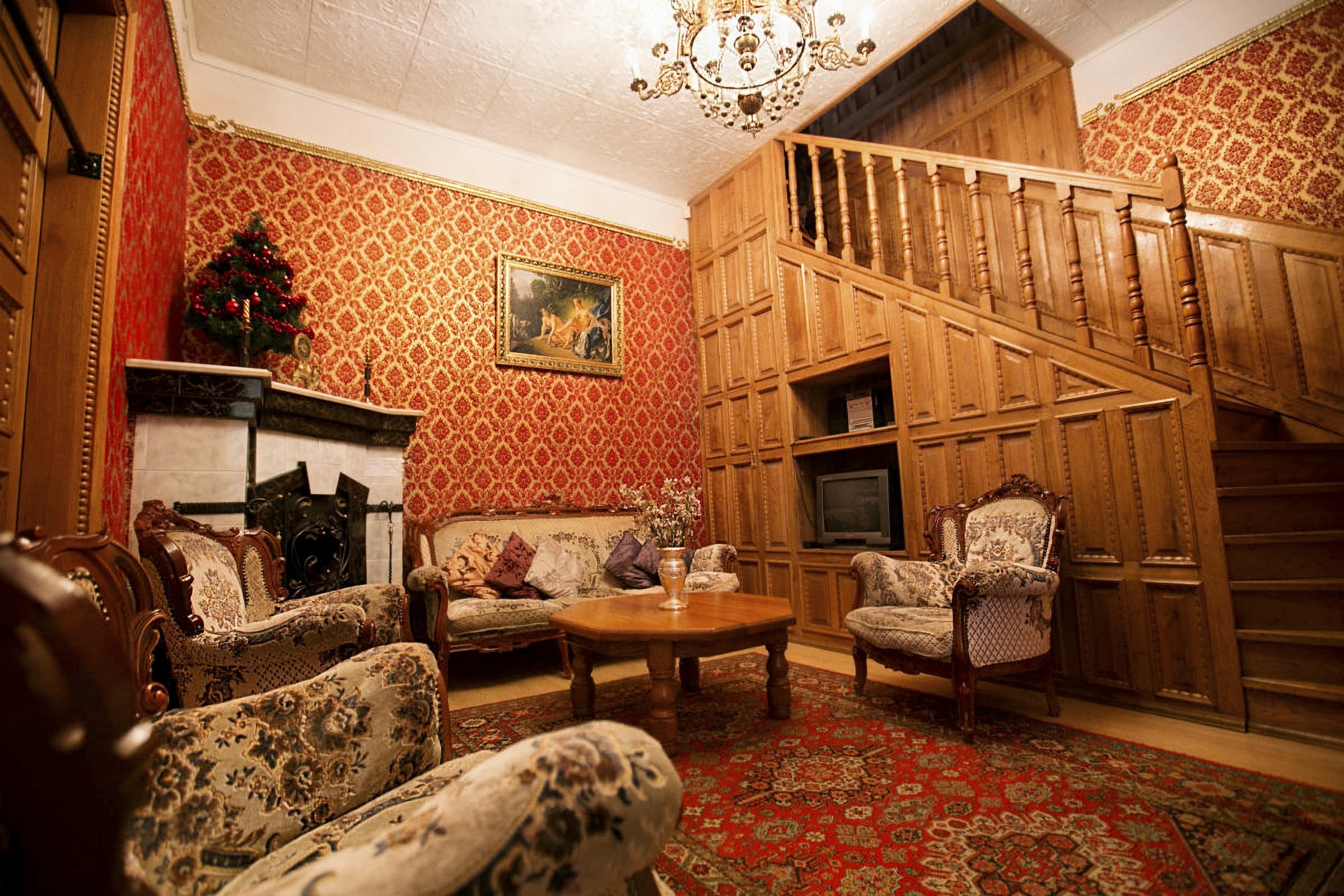 Living room in the Old Krakow Hotel in Lviv Ukraine